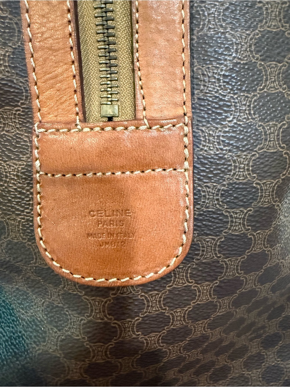 Vintage CELINE Macadam Boston Bag PVC Leather Weekender Travel Bag Ital - Picture 6 of 16